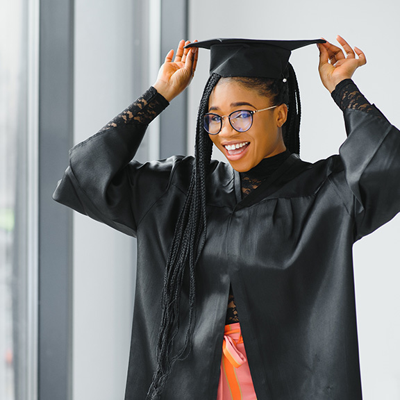 young black woman graduate